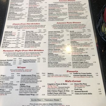 Antonia's Pizzeria - Menu - Pizza Near Me - Freeport, Maine