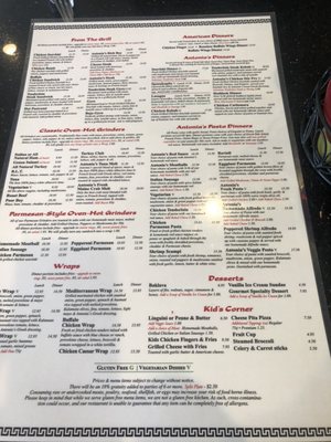 Menu photo 3 Antonia's Pizzeria Freeport, ME