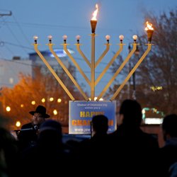 Chabad Community Center - Hanukkah lighting of the menorah