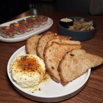 Shy Bird - Whipped ricotta and hot honey - Salad Near Me - Boston, Massachusetts