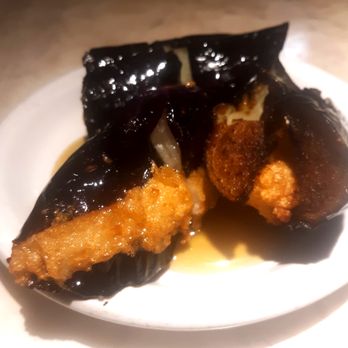 Jade Garden - Eggplant stuffed with shrimp paste. - Dim Sum Near Me - Seattle, Washington Jade Garden - Eggplant stuffed with shrimp paste. - Dim Sum Near Me - Seattle, Washington