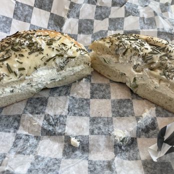 The Bagel Hole - Rosemary salt bagel with scallion cream cheese - Bagels Near Me - Cumming, Georgia The Bagel Hole - Rosemary salt bagel with scallion cream cheese - Bagels Near Me - Cumming, Georgia