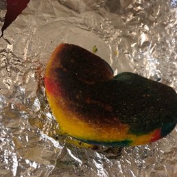 Rainbow butter bagel