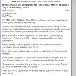 100th anniversary celebration http://www.herald-journal.com/archives/2011/stories/rieder-meats.html 100th anniversary celebration http://www.herald-journal.com/archives/2011/stories/rieder-meats.html
