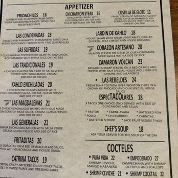 La Frida Mexican Grill & Seafood - Menu - Mexican Near Me - Tucson, Arizona
