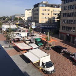 Wochenmarkt Große Bergstrasse - Wochenmarkt von oben