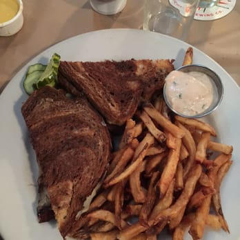 Victory Brewing Company Downingtown - Classic Patty Melt - 8oz beef patty, fried onions, melted Emmentaler, toasted rye bread, with house-made Russian dressing ($10) - Brewpubs Near Me - Downingtown, Pennsylvania Victory Brewing Company Downingtown - Classic Patty Melt - 8oz beef patty, fried onions, melted Emmentaler, toasted rye bread, with house-made Russian dressing ($10) - Brewpubs Near Me - Downingtown, Pennsylvania