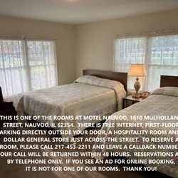 Motel Nauvoo - One of the bedrooms at the Motel Nauvoo
