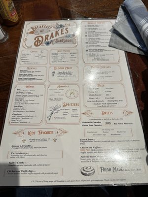 Menu photo 6 Drakes San Carlos, CA