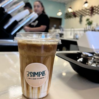 3 Simple - Carmel macchiato and it's delicious! - Coffee & Tea Near Me - Lake Worth, Texas