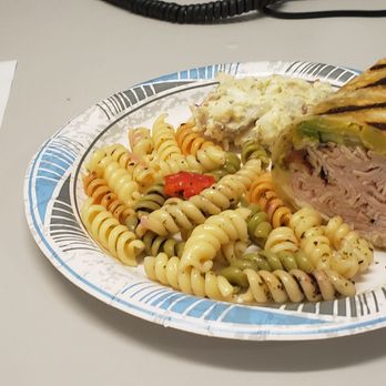 Dream Street Caterers - Wrap from specials menu, Tuscany pasta salad and potato salad - Caterers Near Me - East Meadow, New York Dream Street Caterers - Wrap from specials menu, Tuscany pasta salad and potato salad - Caterers Near Me - East Meadow, New York