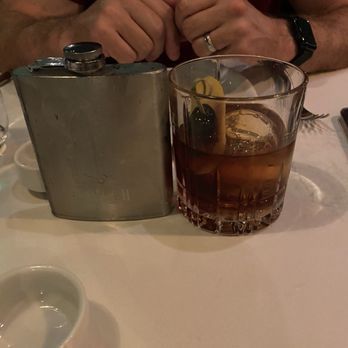 Catch - Bourbon drink with flask - Seafood Near Me - Las Vegas, Nevada