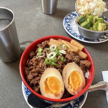 Joy - Pork Belly Rice and spicy cucumber! - Taiwanese Near Me - Los Angeles, California