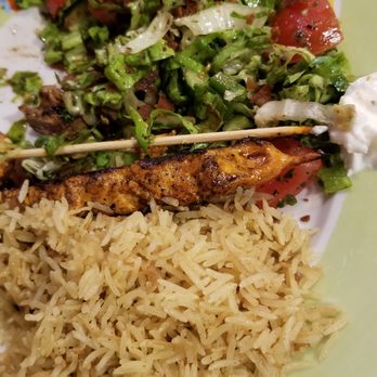 Le Byblos - Chicken kebab. Forgot to take a picture until I'd already eaten the first skewer...it was that good! - Lebanese Near Me - Tours, 37