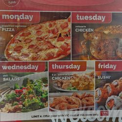 Weekly meal specials