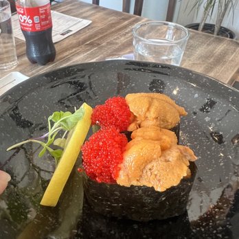 Fin's Sushi & Grill - Uni with Tobiko $13 - Sushi Bars Near Me - Waltham, Massachusetts Fin's Sushi & Grill - Uni with Tobiko $13 - Sushi Bars Near Me - Waltham, Massachusetts