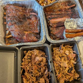 Meat Boss - Cottage Hill - Ribs, pulled butt, pulled brisket, pulled chicken, and Conecuh sausage. - Barbeque Near Me - Mobile, Alabama Meat Boss - Cottage Hill - Ribs, pulled butt, pulled brisket, pulled chicken, and Conecuh sausage. - Barbeque Near Me - Mobile, Alabama