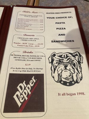 Menu photo 4 Bulldog Pizza Etc Jefferson, TX