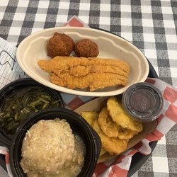 Irondale Cafe - Catfish - FGT-greens-corn Cornbread Dressing with Giblet Gravy
