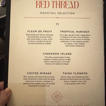 Red Thread - Mocktails - Cocktail Bars Near Me - St. Petersburg, Florida