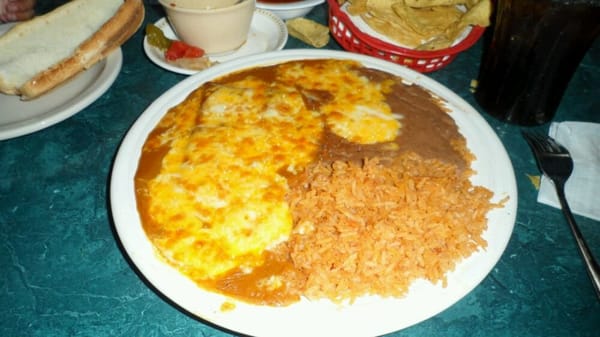 Photo of Carmen's - Azusa, CA, US. Two cheese enchilada dinner plate.