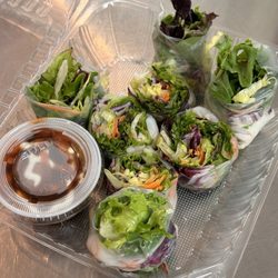 Fresh Garden Spring Rolls with Shrimp
