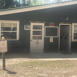 Exterior outside entrance of Jekyll Island Campground - Community Room entrance on right (locked), Laundry entrance (right) both sides of building - Jekyll Island, Georgia Exterior outside entrance of Jekyll Island Campground - Community Room entrance on right (locked), Laundry entrance (right) both sides of building - Jekyll Island, Georgia