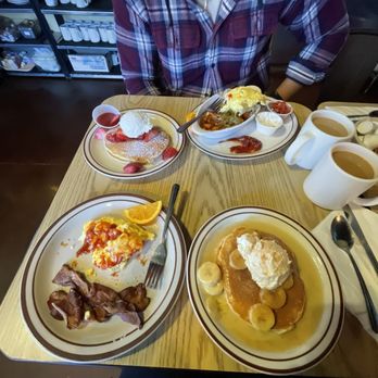 BabyStacks Cafe - Red Rock - Strawberry short stack, banana fosters short stack, scrambled eggs, bacon, coffees - Breakfast & Brunch Near Me - Las Vegas, Nevada BabyStacks Cafe - Red Rock - Strawberry short stack, banana fosters short stack, scrambled eggs, bacon, coffees - Breakfast & Brunch Near Me - Las Vegas, Nevada