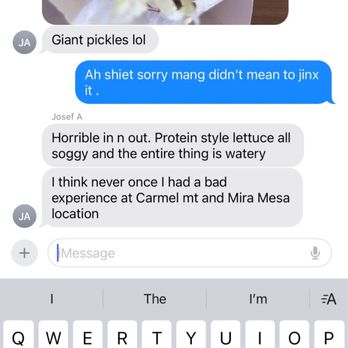 In-N-Out Burger - Buddy of mine went to Escondido In and Out and looks like he has the same feedback I do regarding this location. Food is absolute trash!!!! - Fast Food Near Me - Escondido, California In-N-Out Burger - Buddy of mine went to Escondido In and Out and looks like he has the same feedback I do regarding this location. Food is absolute trash!!!! - Fast Food Near Me - Escondido, California