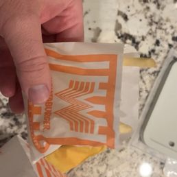 French fry envelope, with a sample of what it should be holding more of