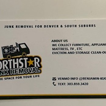 North Star Junk Removal - North Star business card - Junk Removal & Hauling Near Me North Star Junk Removal - North Star business card - Junk Removal & Hauling Near Me