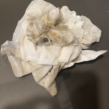 Torrey Gardens - Wipes used to clean the counters after they were supposedly cleaned by their crew. The kitchen was filthy. - Apartments Near Me - San Diego, California