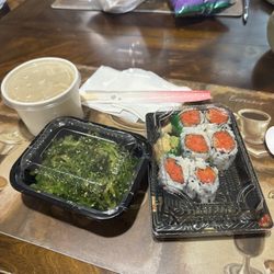 Mitsuba Japanese Cuisine - Spicy Tuna Roll, Green Seaweed Salad, Miso Soup