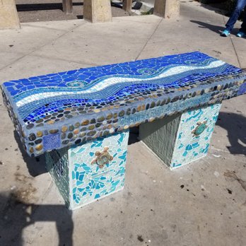 Bird Rock - Lots of work went into this bench! - Local Flavor Near Me - La Jolla, California