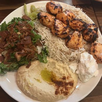 Open Sesame - Chicken tawook with fattoush and hummus - Mediterranean Near Me - Long Beach, California