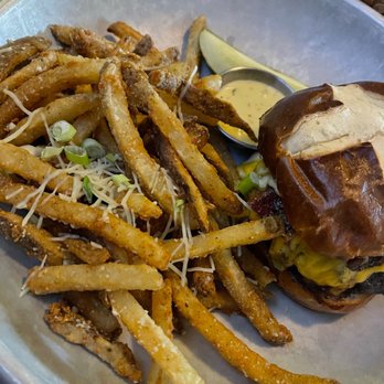 Sheeley House Saloon - Sheely burger with truffle fries - Pubs Near Me - Chippewa Falls, Wisconsin