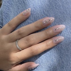 Melinda's Place - Oval acrylic with rhinestone