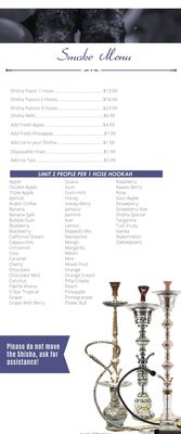 Menu photo 8 Shisha Cafe San Antonio, TX