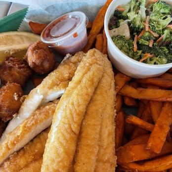 Captain Zack's Seafood Carryouts - Flounder Platter - Seafood Near Me - Chincoteague, Virginia Captain Zack's Seafood Carryouts - Flounder Platter - Seafood Near Me - Chincoteague, Virginia