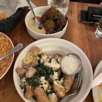 Ema - Green falafel and crispy potatoes - Mediterranean Near Me - Chicago, Illinois