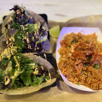 Seoul Taco - Beef tacos and kimchi fried rice. - Korean Near Me - Chicago, Illinois