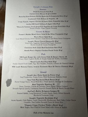 Menu photo 8 Joseph's Culinary Pub Santa Fe, NM