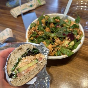 OverGreens Salad & Juice - Salmon Sandwich, salad with chicken - Juice Bars & Smoothies Near Me - Brooklyn, New York OverGreens Salad & Juice - Salmon Sandwich, salad with chicken - Juice Bars & Smoothies Near Me - Brooklyn, New York
