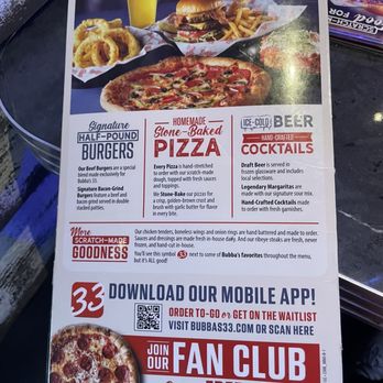 Bubba's 33 - Menu - Burgers Near Me - Brownsville, Texas Bubba's 33 - Menu - Burgers Near Me - Brownsville, Texas