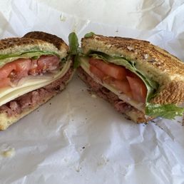 Race Point (roast beef, Swiss and horseradish) on toast Race Point (roast beef, Swiss and horseradish) on toast