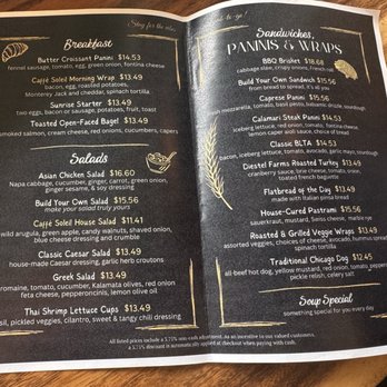 Caffe Soleil - Menu - Cafes Near Me - Salinas, California Caffe Soleil - Menu - Cafes Near Me - Salinas, California