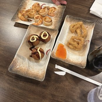 Itacho Sushi - 4 Piece Takoyaki + Fried Calamari + Hibachi Shrimp - Japanese Near Me - San Diego, California Itacho Sushi - 4 Piece Takoyaki + Fried Calamari + Hibachi Shrimp - Japanese Near Me - San Diego, California