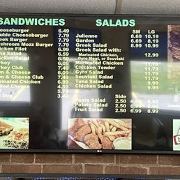 Menu board 2 of 3