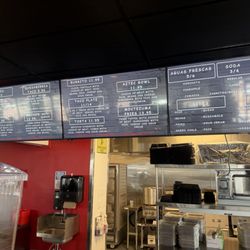 Above the counter