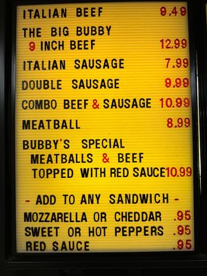 Bubby's Beefs & Red Hots by null